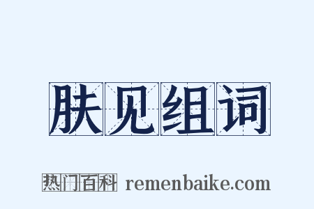 肤见组词是什么意思的图片